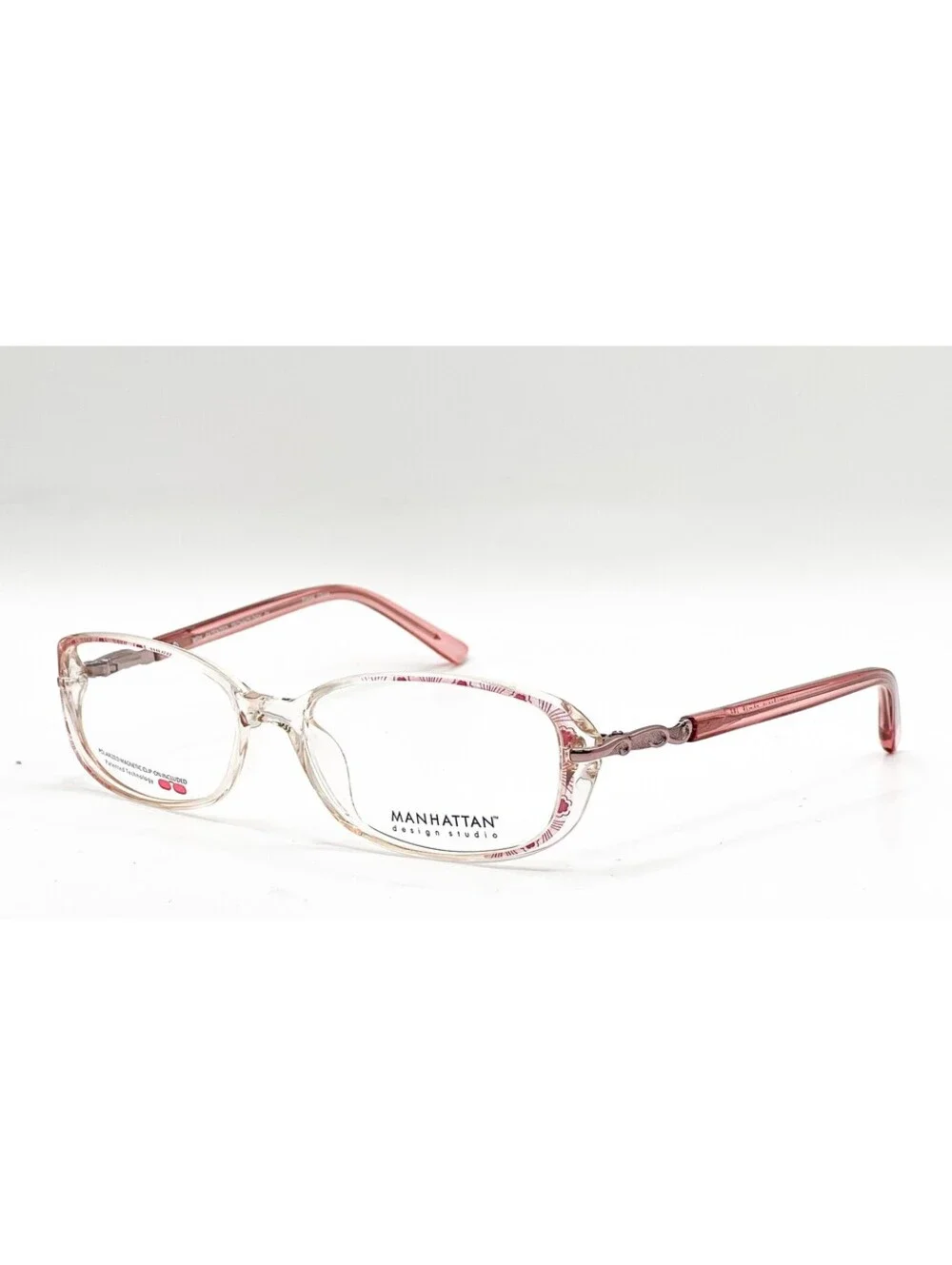 Manhattan Mdx S3249 30 Clear Brown Authentic Eyeglasses W/ Clip 53-15-135
